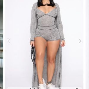 Not usually Here Romper Set - fashion nova